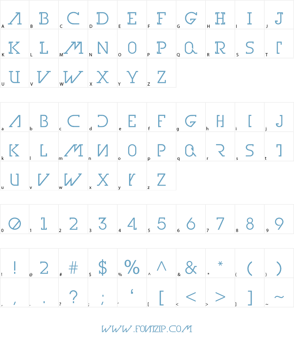 Olim Futura Font Character